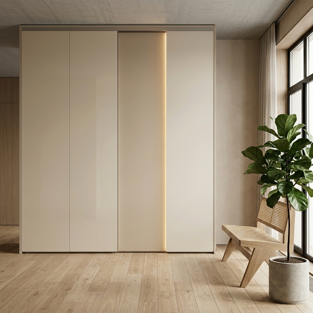 Современный шкаф-купе с LED-подсветкой